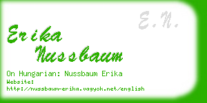 erika nussbaum business card